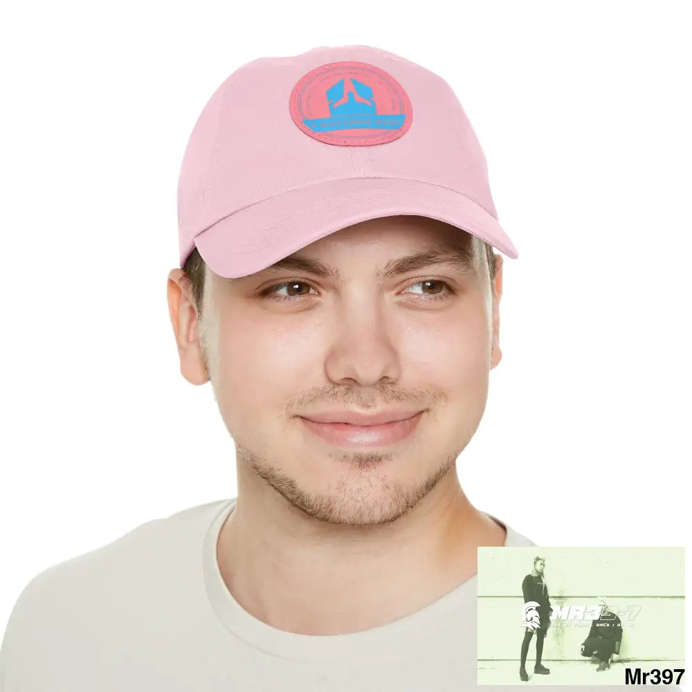 The A Who Dares Wins Dad Hat with Leather Patch (Round) Hats