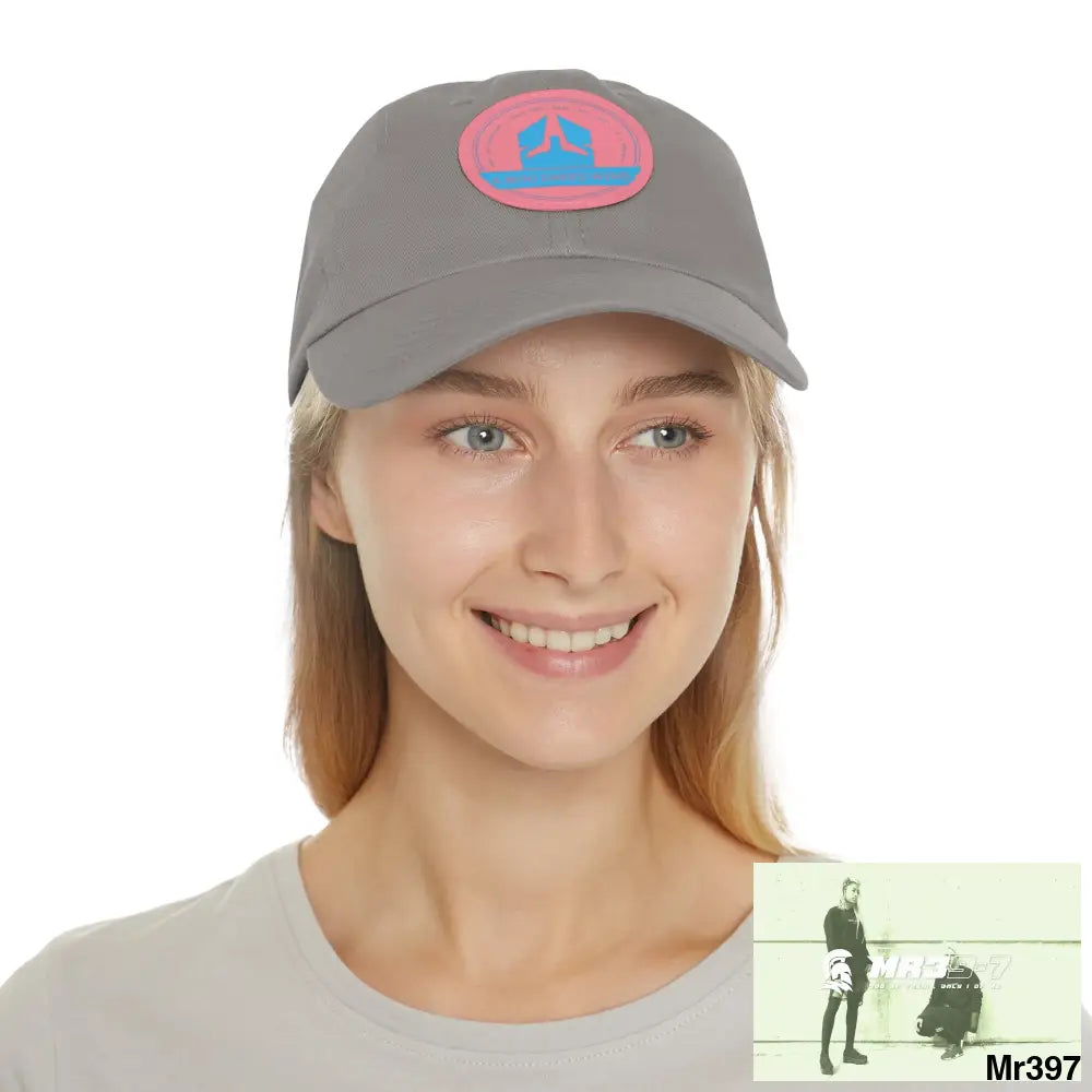 The A Who Dares Wins Dad Hat with Leather Patch (Round) Hats