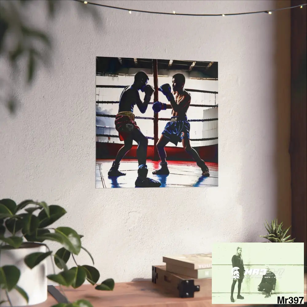 The Fight — Koh Samui Thailand (22 January 2002) Limited Edition Fine Art Poster 16″ x 16″ / Matte Poster