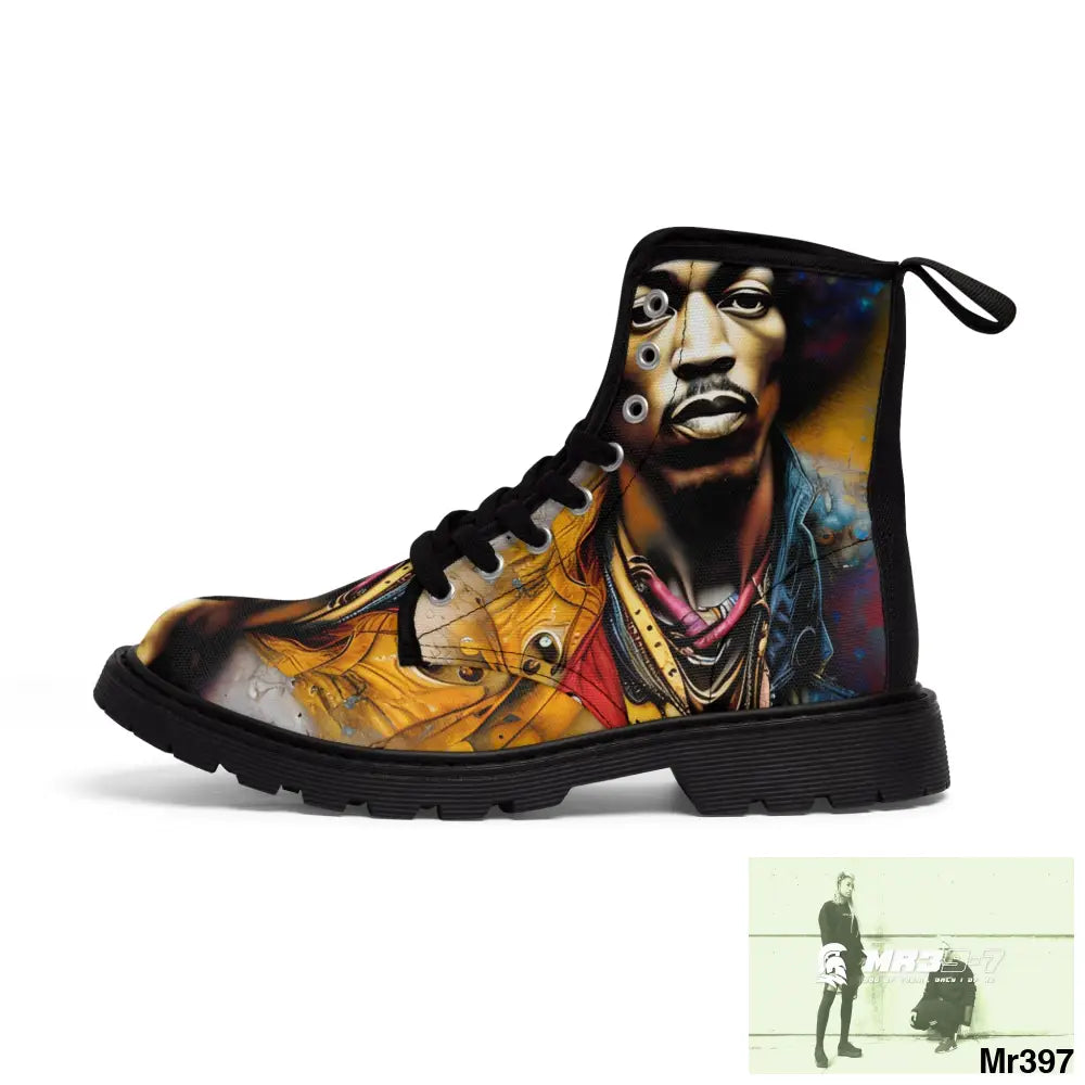 The Jimmy Hendrix Experience Mens Canvas Boots Shoes