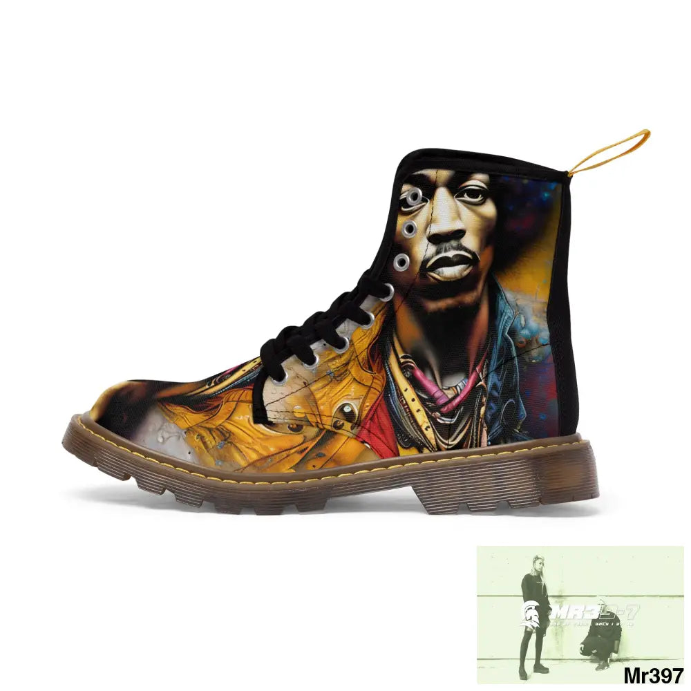 The Jimmy Hendrix Experience Mens Canvas Boots Shoes