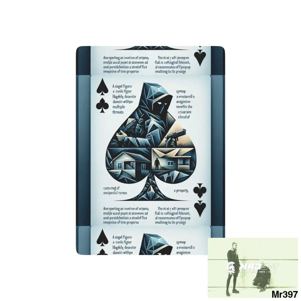 The Linking all#9 back to UK 2016 to 2024 failures their’s my deaths AI Themed Ltd Edition Custom Poker Cards 2.5’’ x
