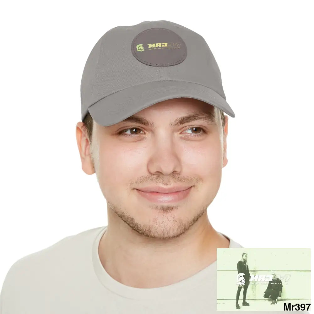 The MR39 Dad Hat with Leather Patch (Round) Hats