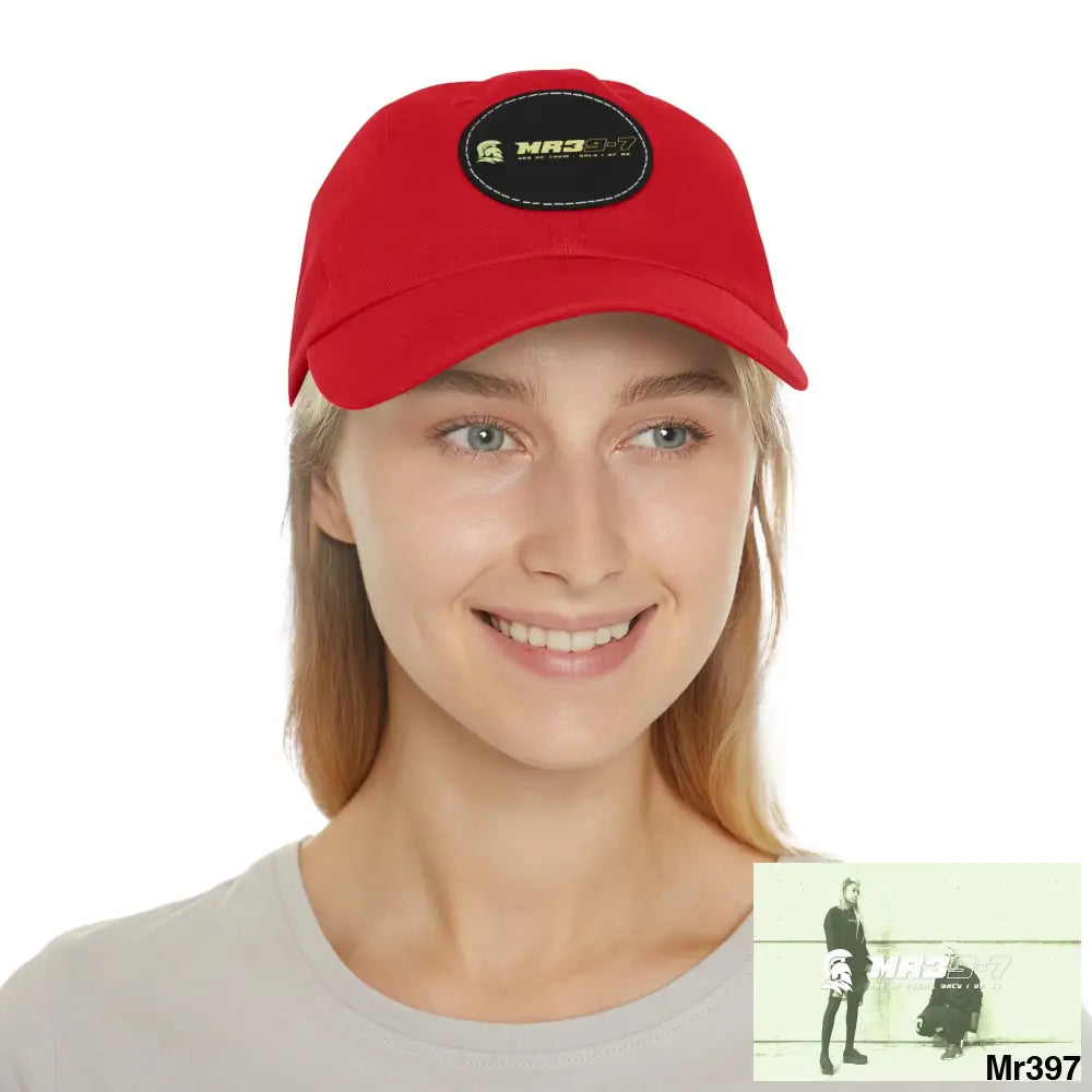 The MR39 Dad Hat with Leather Patch (Round) Hats