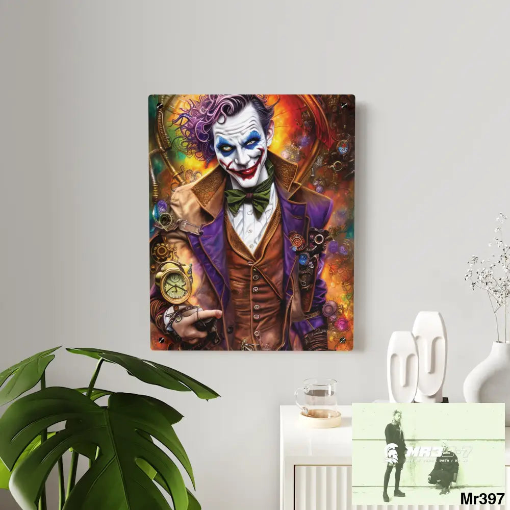 The Steampunk Joker Hearts Tribal Fractal Acrylic Wall Art Panels Home Decor