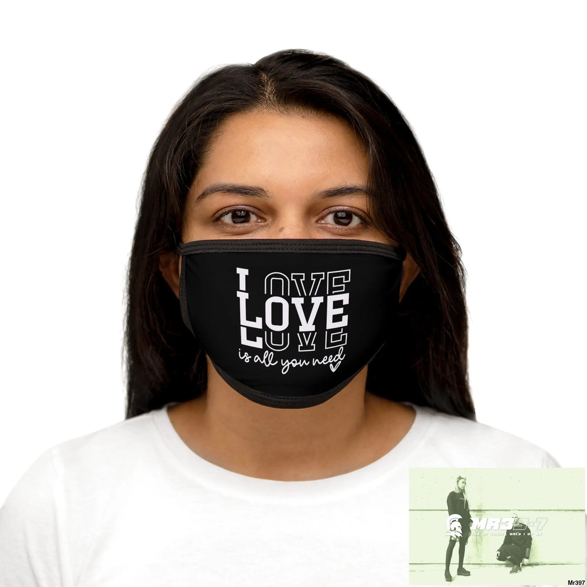 The Valentines or any time Love is all you need Mixed-Fabric Face Mask One size Accessories