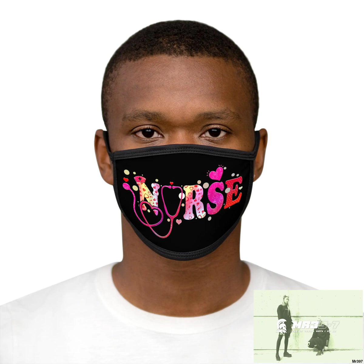 The Valentines or any time - Nurse Love Mixed-Fabric Face Mask One size Accessories
