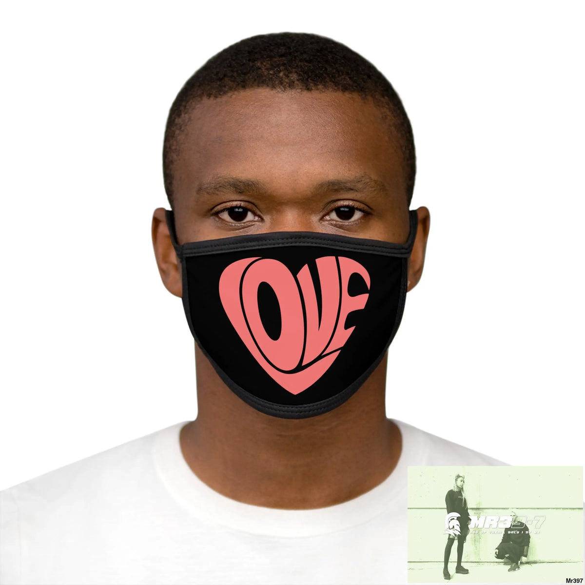 The Valentines or any time Retro Love Mixed-Fabric Face Mask One size Accessories