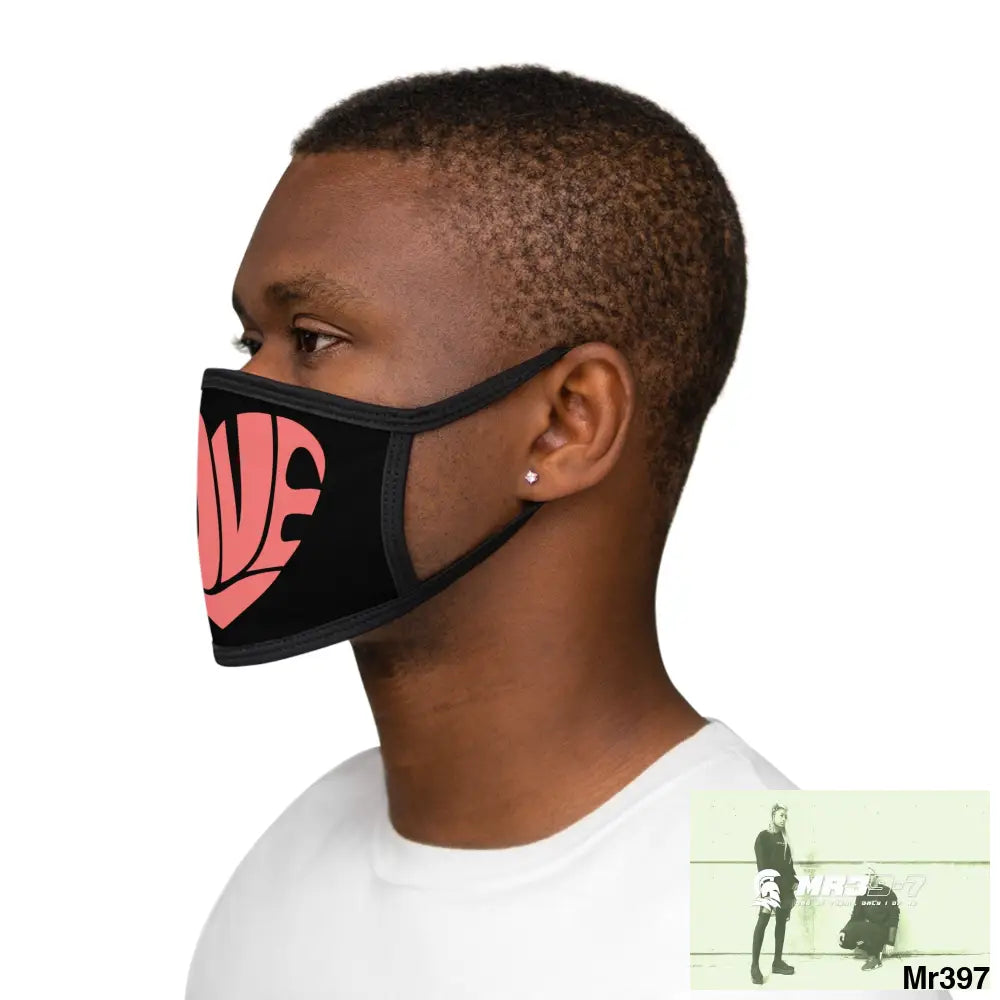 The Valentines or any time Retro Love Mixed-Fabric Face Mask One size Accessories