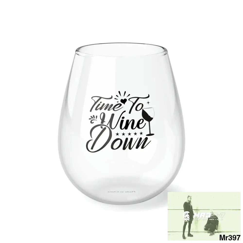 Time to wine down Stemless Wine Glass 11.75oz 11.75oz Mug