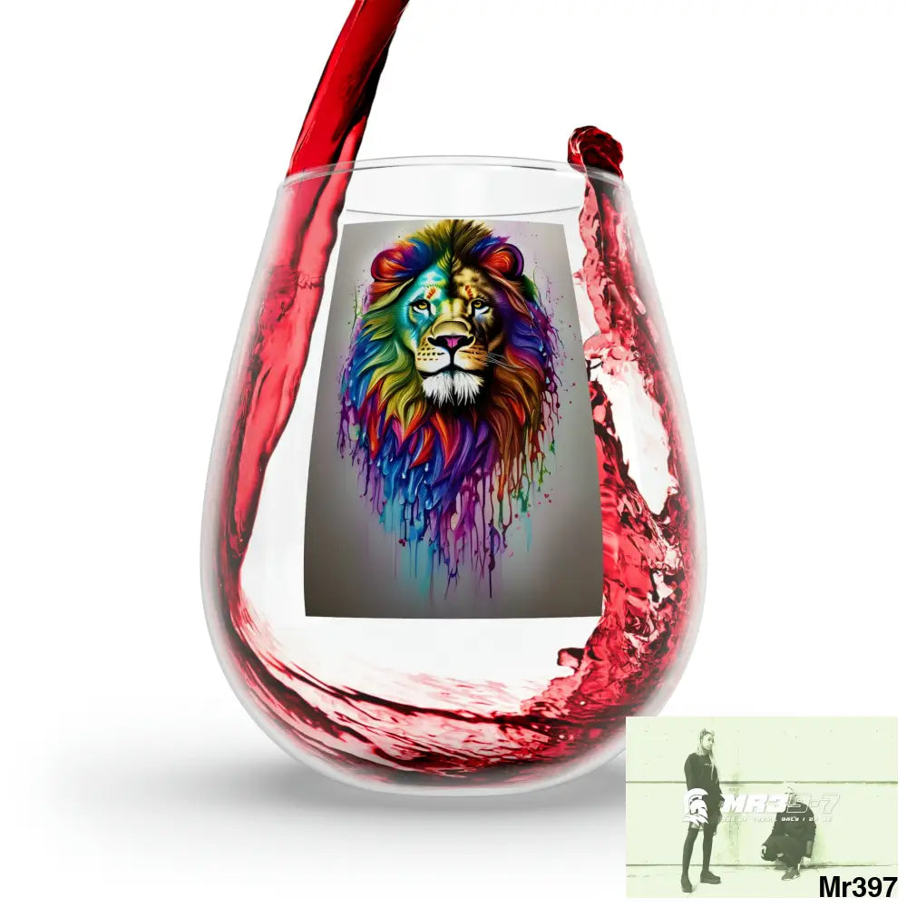 Translucent Rainbow Lion Stemless Wine Glass 11.75oz 11.75oz Mug