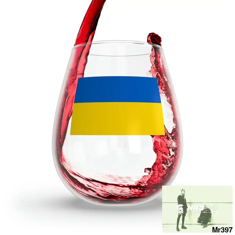 Ukraine Stemless Wine Glass 11.75oz 11.75oz Mug