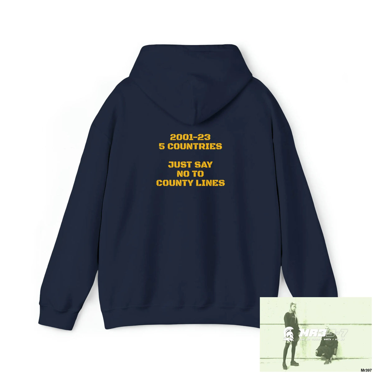 Unisex A1-Sparta 2001- 23 5 Countries Just Say No to County Lines Heavy Blend™ Hooded Sweatshirt Hoodie
