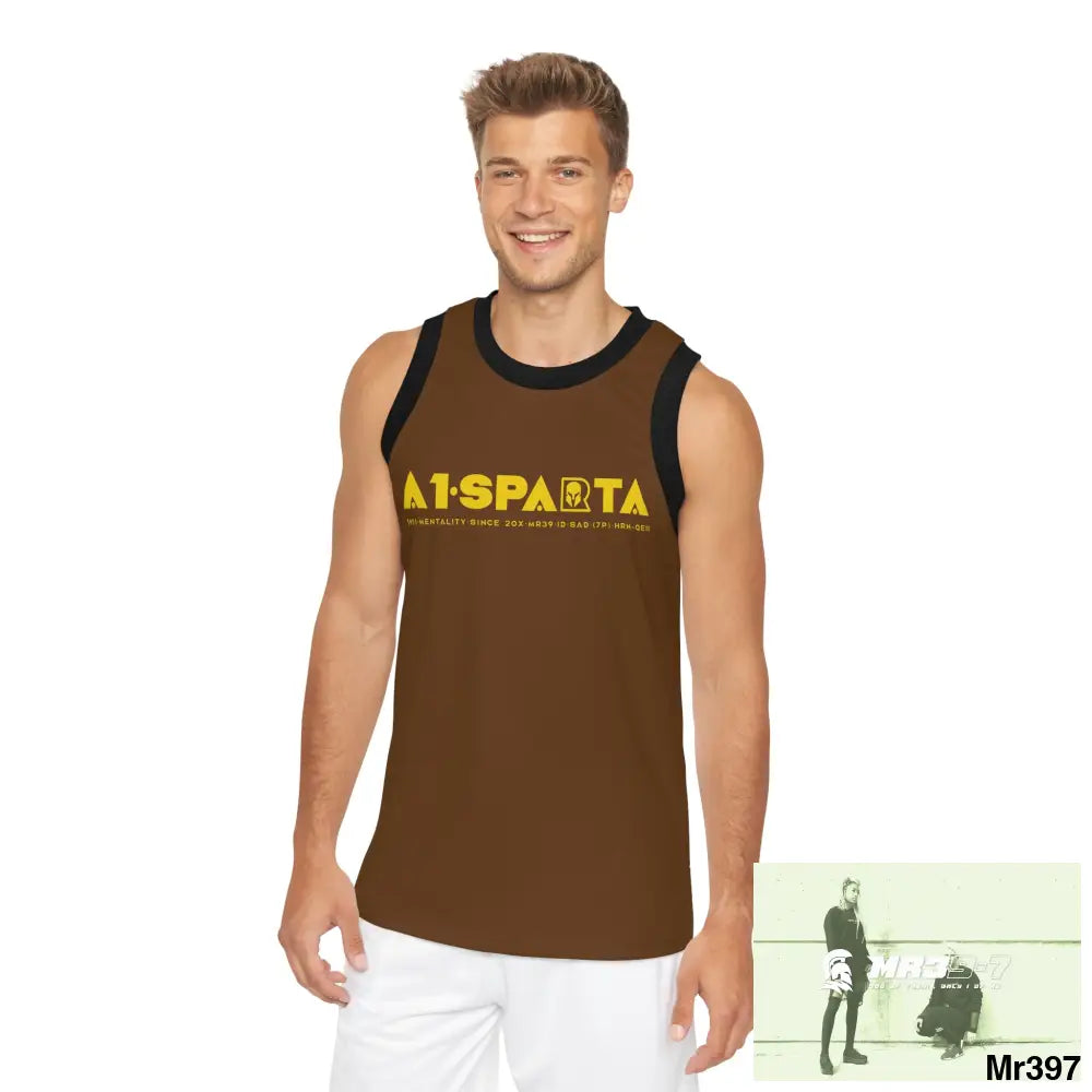 Unisex A1-Sparta Basketball Jersey (AOP) XS / Black rib All Over Prints