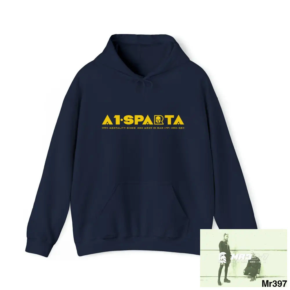 Unisex A1-Sparta The Central American Hitman Hadley to Trench lock & My work Heavy Blend™ Hooded Sweatshirt Navy / S