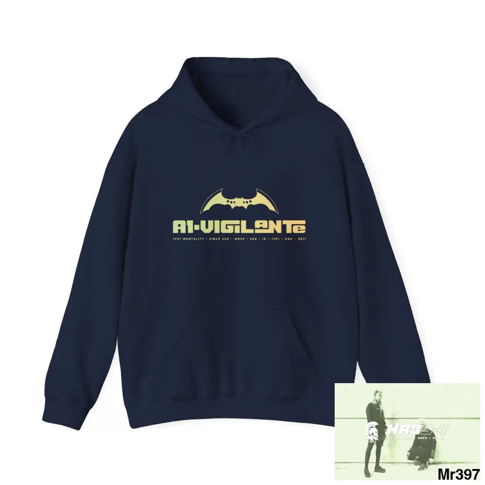 Unisex A1-Vigilante Kenya 2015 in blind Spy Issues & Sheets Heavy Blend™ Hooded Sweatshirt Navy / S Hoodie