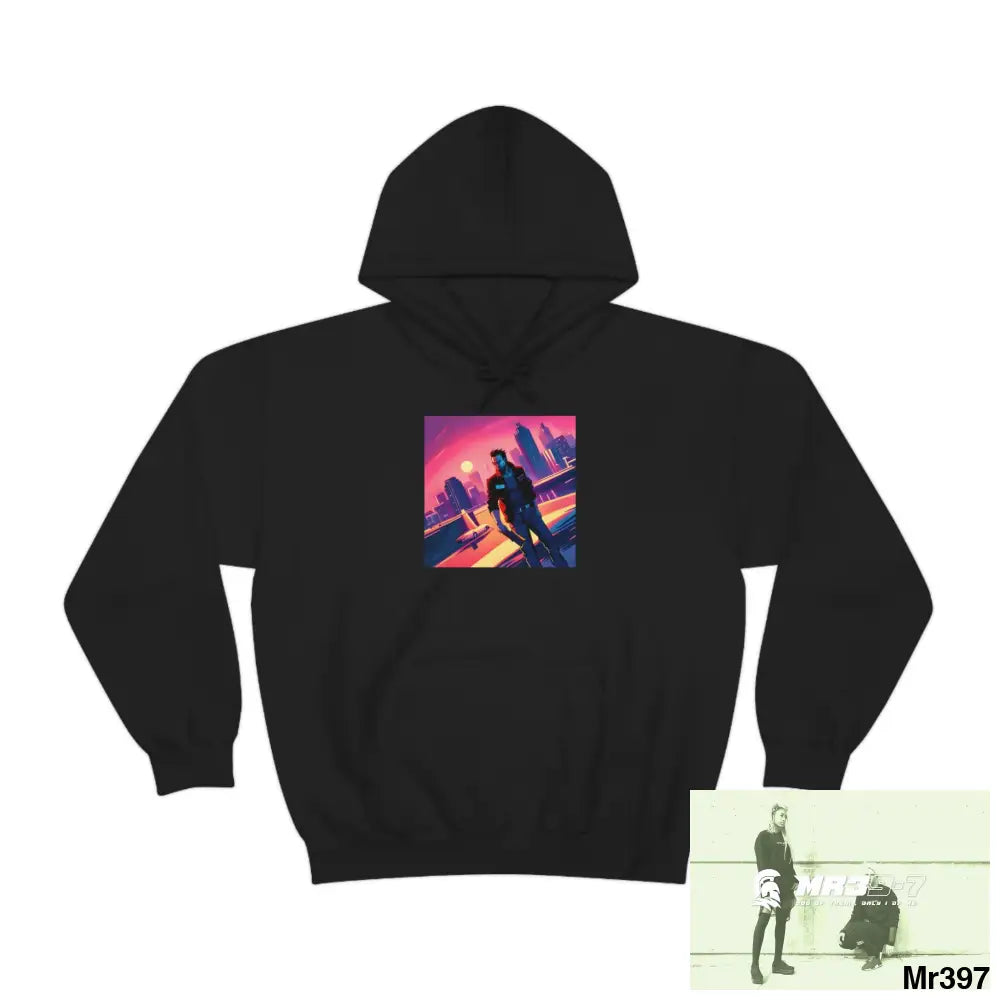 Unisex AI Vice vigilante theme Heavy Blend™ Hooded Sweatshirt Black / S Hoodie