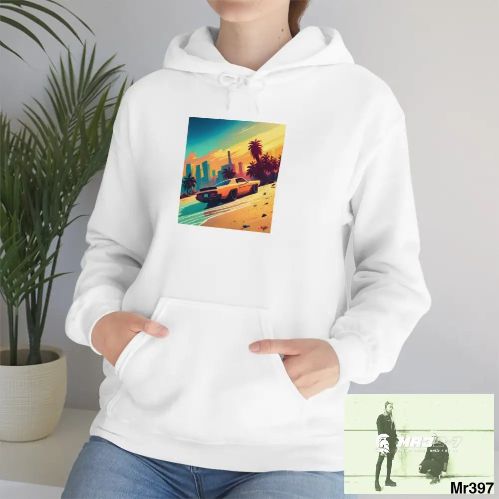 Unisex AI Vice vigilante theme Heavy Blend™ Hooded Sweatshirt Hoodie