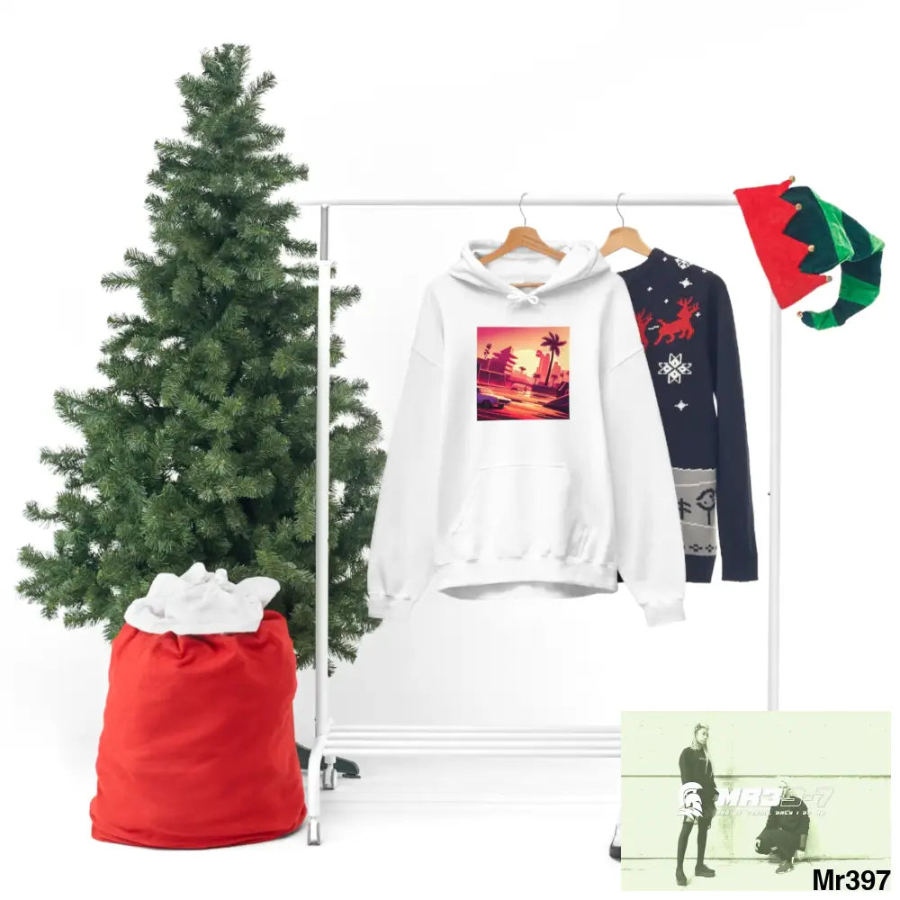 Unisex AI Vice vigilante theme Heavy Blend™ Hooded Sweatshirt Hoodie