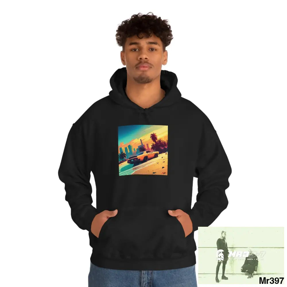 Unisex AI Vice vigilante theme Heavy Blend™ Hooded Sweatshirt Hoodie