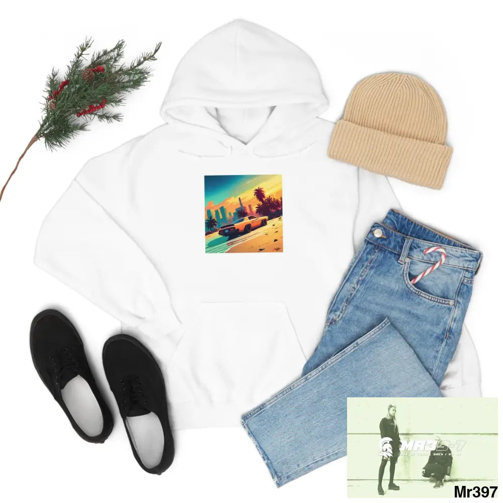 Unisex AI Vice vigilante theme Heavy Blend™ Hooded Sweatshirt Hoodie