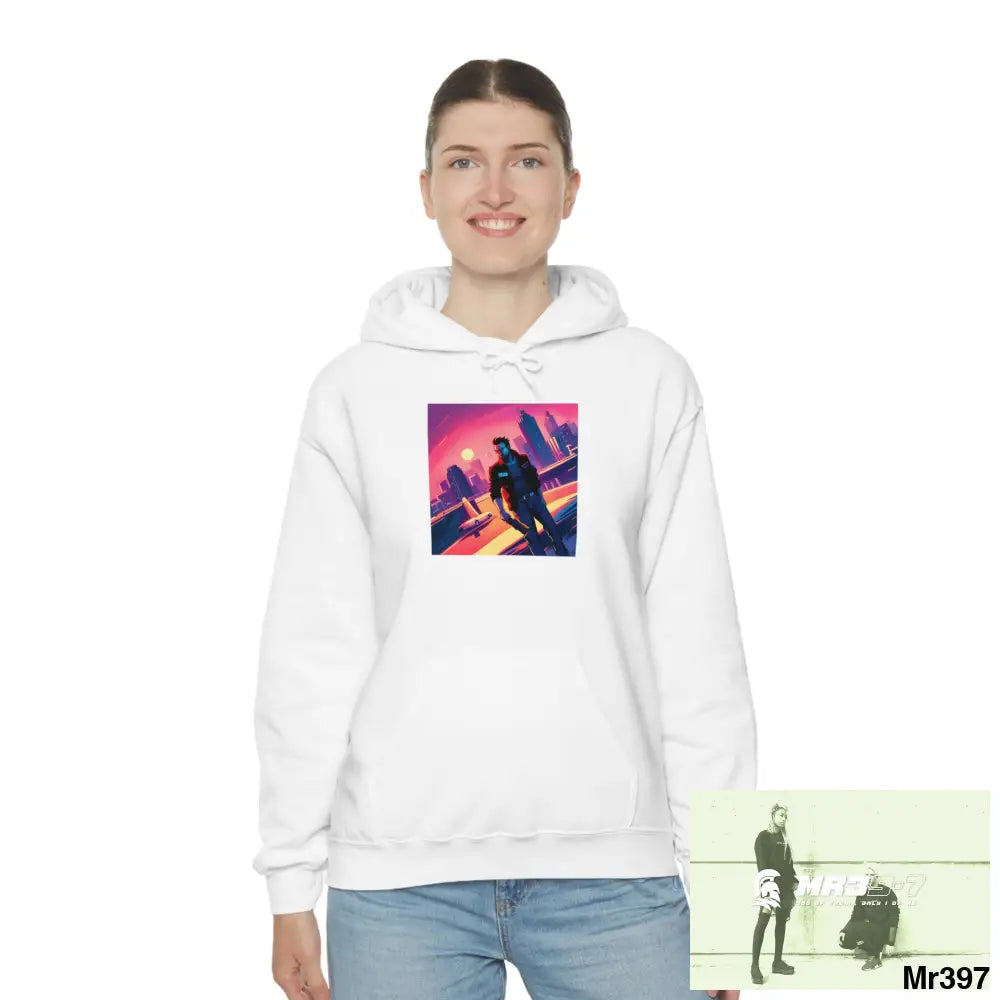 Unisex AI Vice vigilante theme Heavy Blend™ Hooded Sweatshirt Hoodie