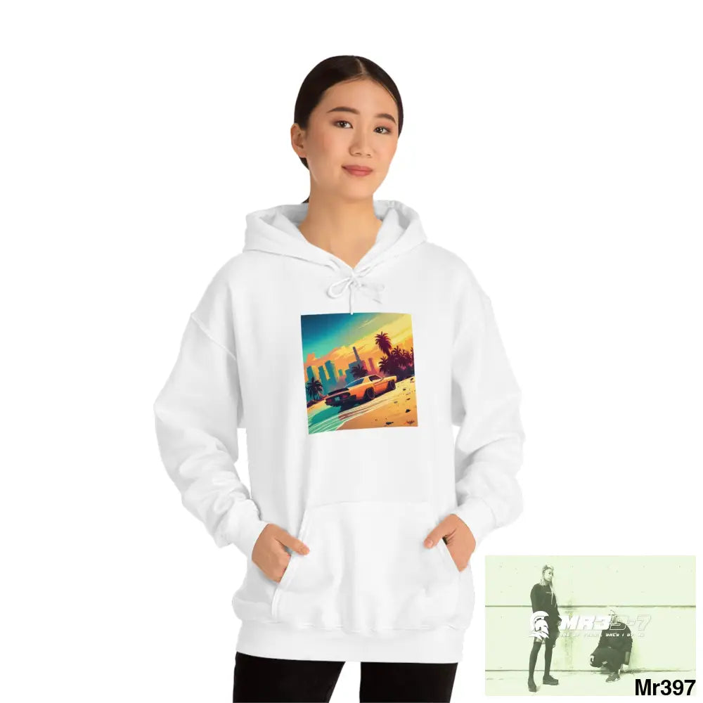 Unisex AI Vice vigilante theme Heavy Blend™ Hooded Sweatshirt Hoodie