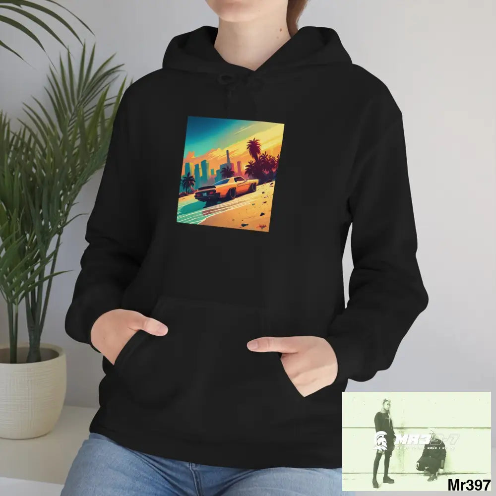 Unisex AI Vice vigilante theme Heavy Blend™ Hooded Sweatshirt Hoodie