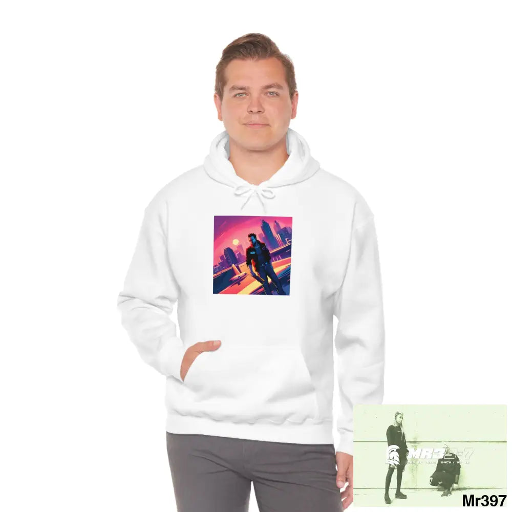 Unisex AI Vice vigilante theme Heavy Blend™ Hooded Sweatshirt Hoodie