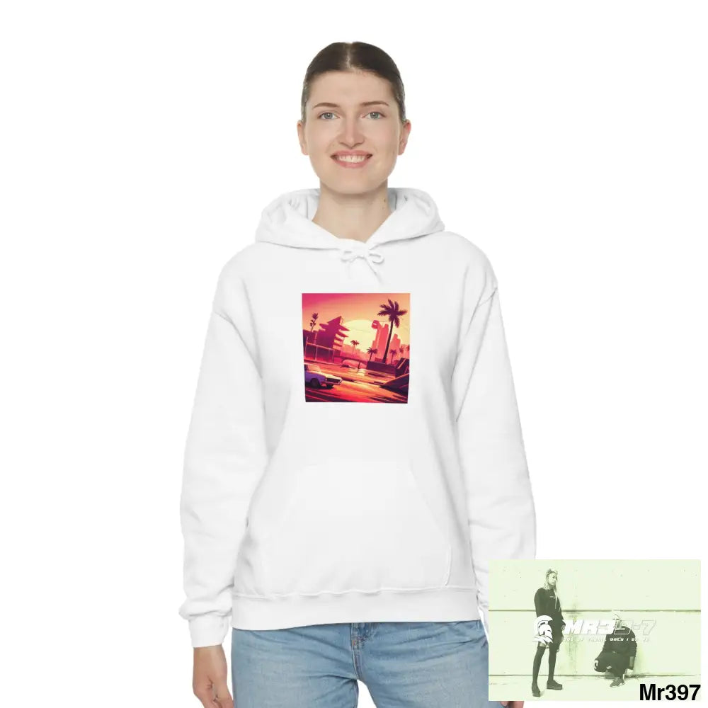 Unisex AI Vice vigilante theme Heavy Blend™ Hooded Sweatshirt Hoodie