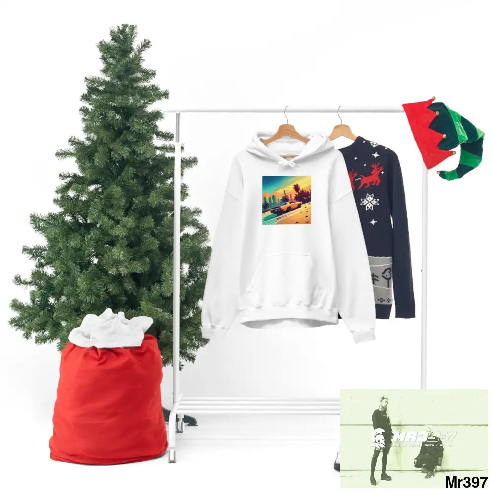 Unisex AI Vice vigilante theme Heavy Blend™ Hooded Sweatshirt Hoodie