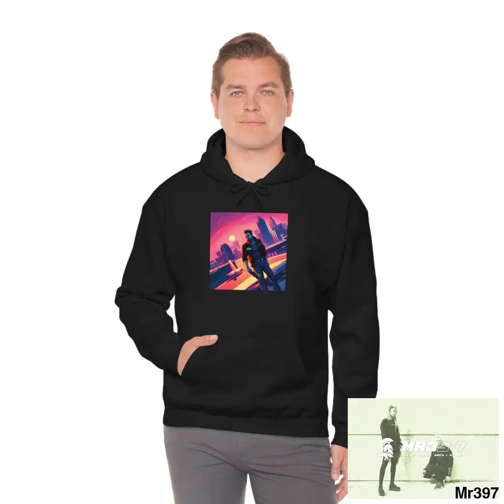 Unisex AI Vice vigilante theme Heavy Blend™ Hooded Sweatshirt Hoodie