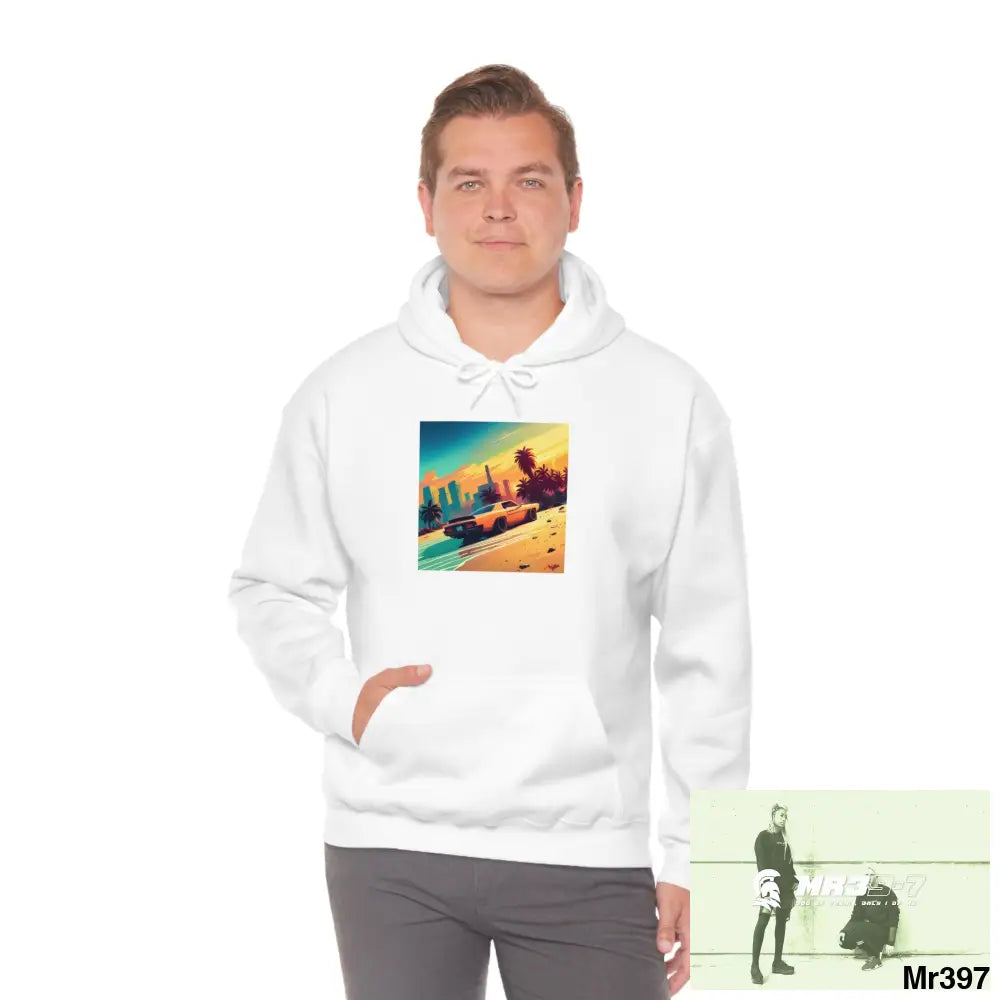 Unisex AI Vice vigilante theme Heavy Blend™ Hooded Sweatshirt Hoodie