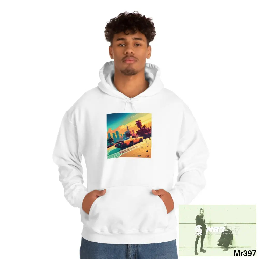 Unisex AI Vice vigilante theme Heavy Blend™ Hooded Sweatshirt Hoodie