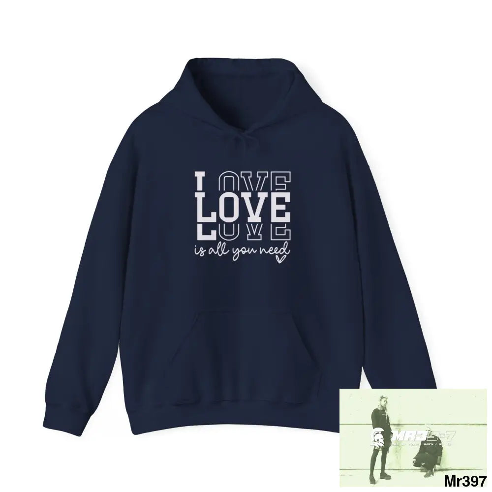 Unisex Love is all you need Heavy Blend™ Hooded Sweatshirt Navy / S Hoodie