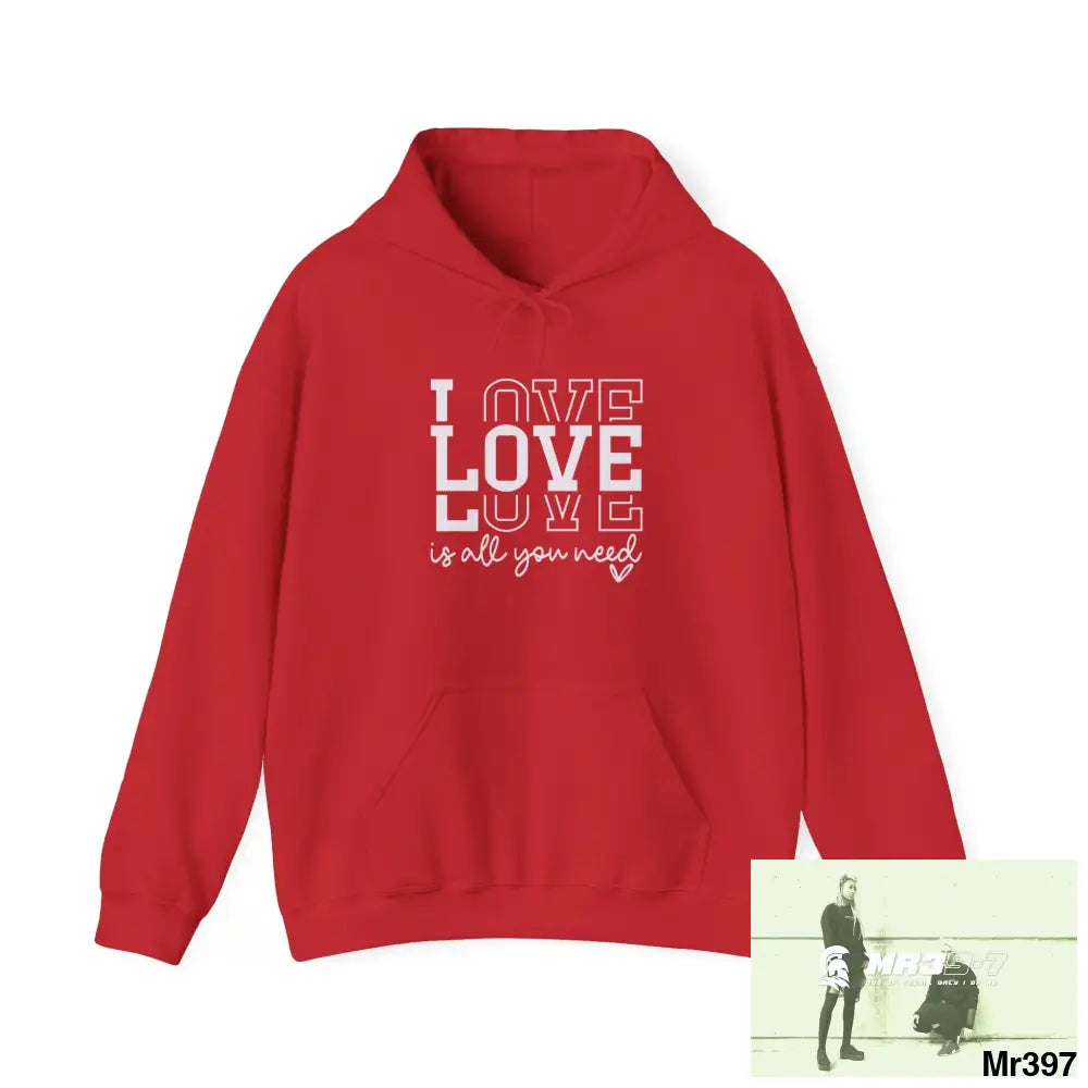 Unisex Love is all you need Heavy Blend™ Hooded Sweatshirt Red / M Hoodie