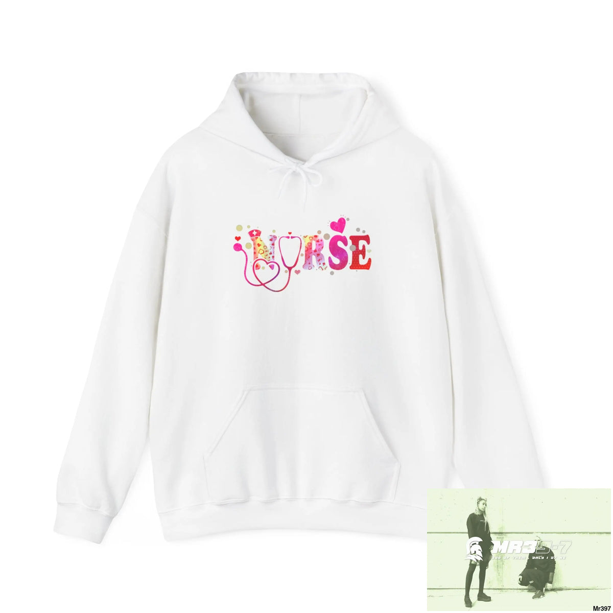 Unisex Nurse Love Heavy Blend™ Hooded Sweatshirt White / M Hoodie