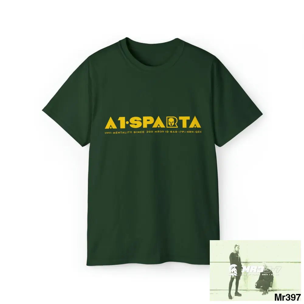 Unisex Ultra Cotton Tee A1•SPARTA VIGILANTE Forest Green / S T-Shirt