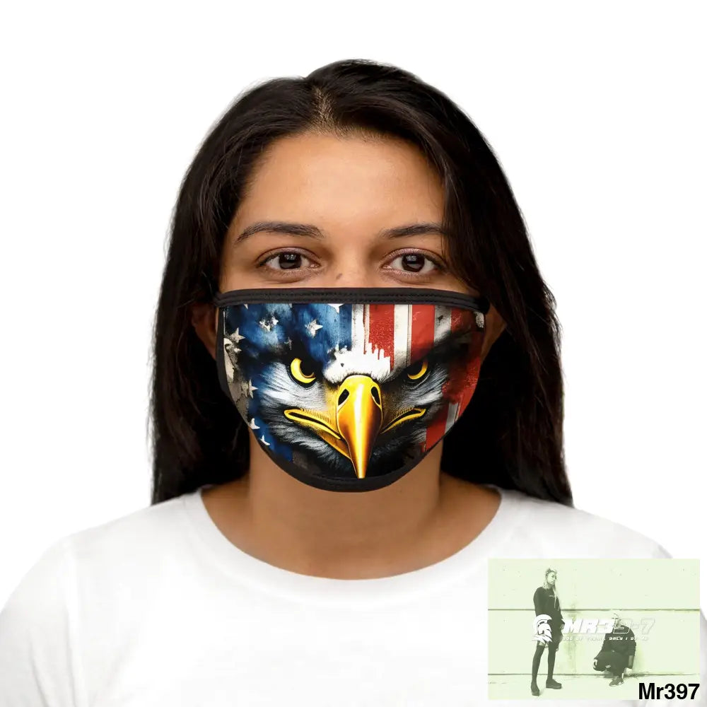 USA Eagle Mixed-Fabric Face Mask One size Accessories