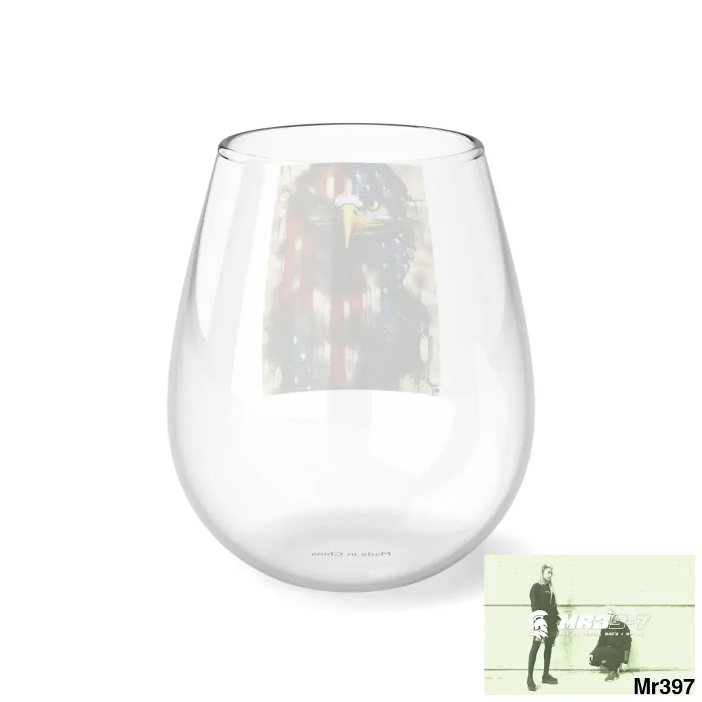 USA Eagles fly alone Stemless Wine Glass 11.75oz 11.75oz Mug