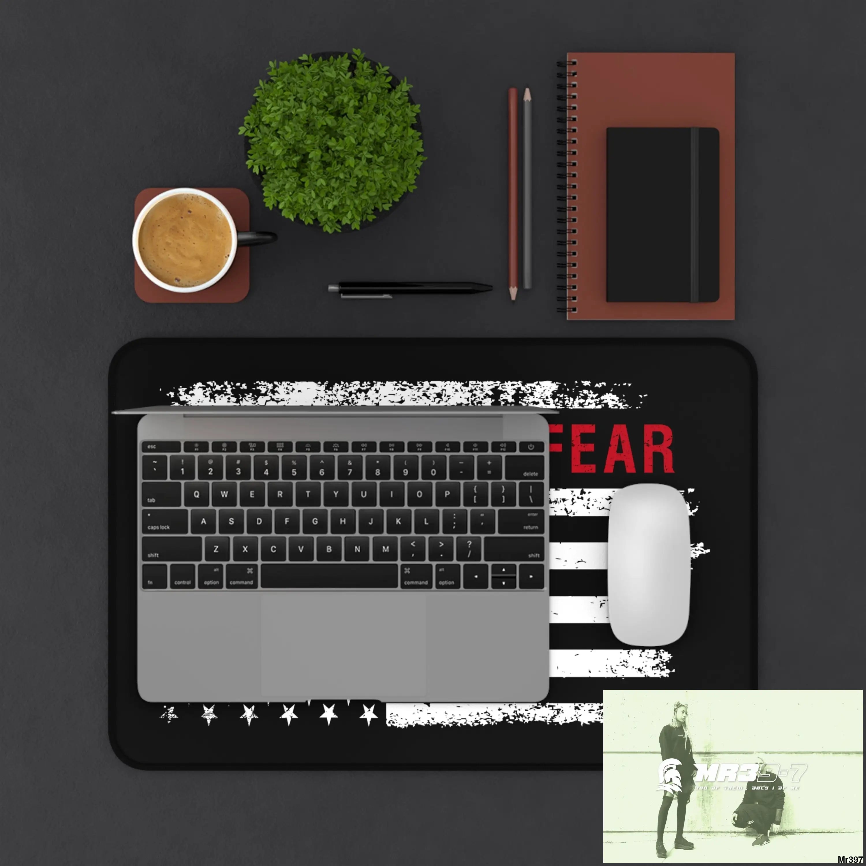 USA Faith over Fear Desk Mat Home Decor