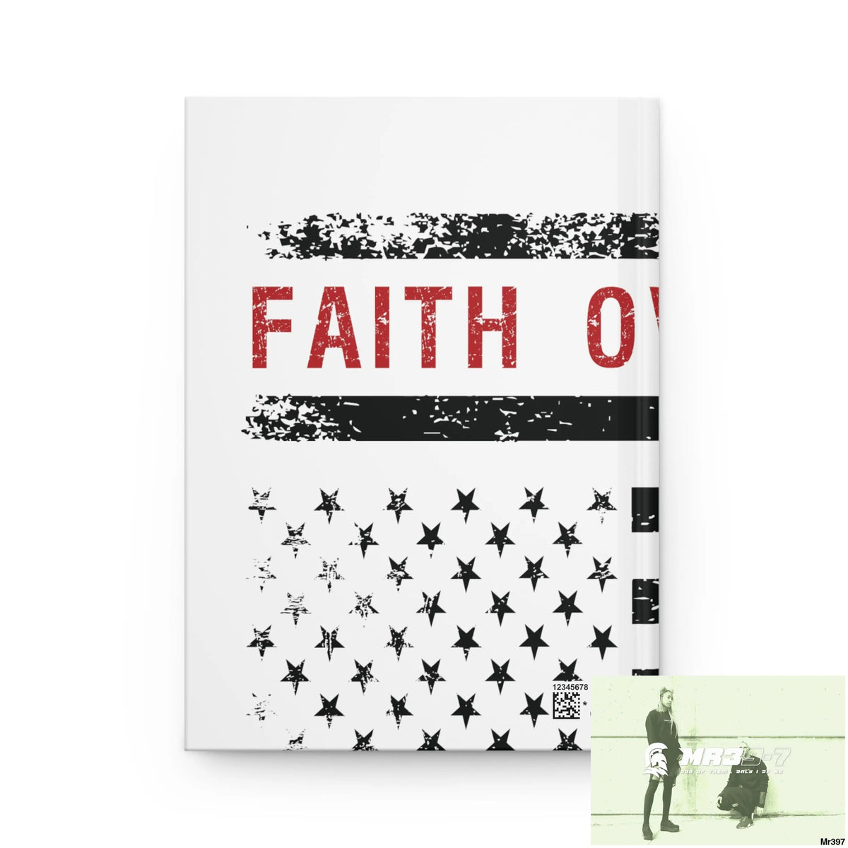 USA Faith over Fear Hardcover Journal Matte Journal Paper products