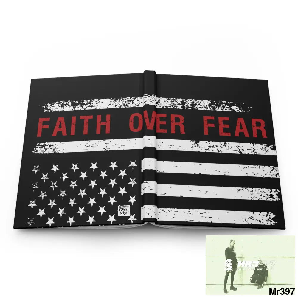 USA Faith over Fear Hardcover Journal Matte Journal Paper products