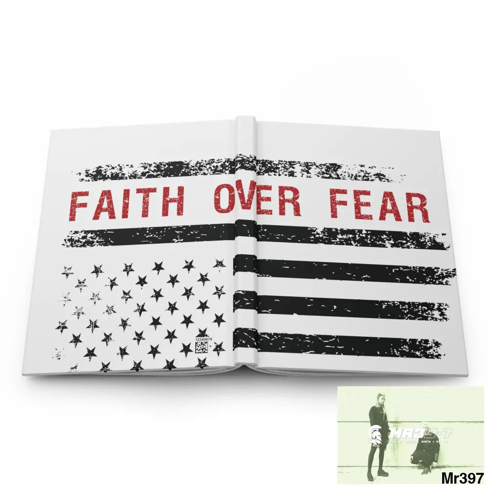 USA Faith over Fear Hardcover Journal Matte Journal Paper products