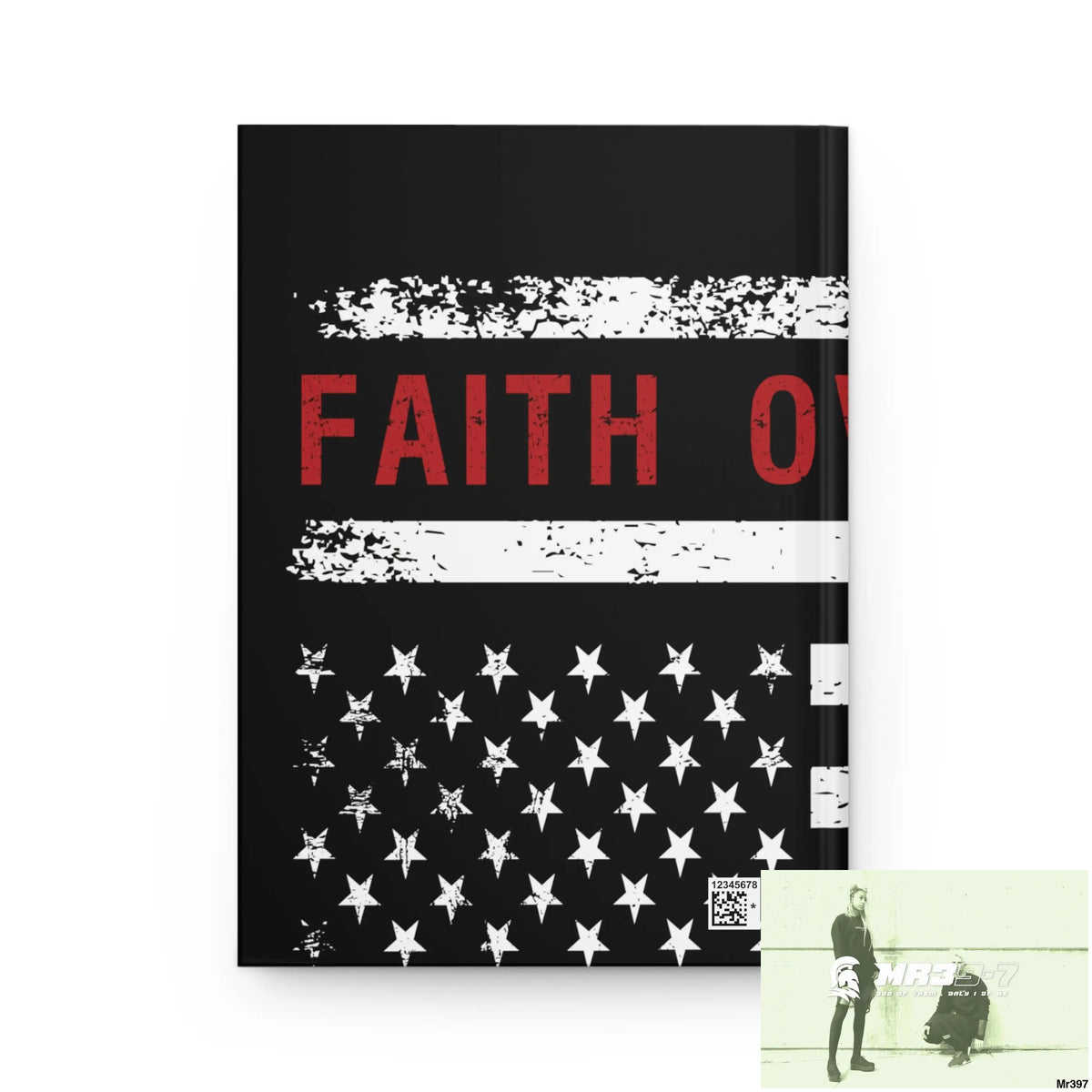 USA Faith over Fear Hardcover Journal Matte Journal Paper products