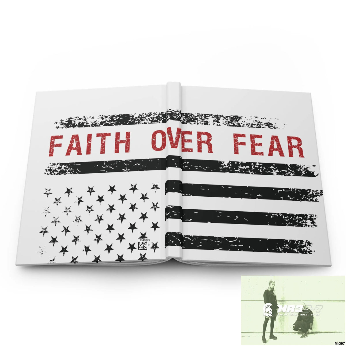 USA Faith over Fear Hardcover Journal Matte Journal Paper products