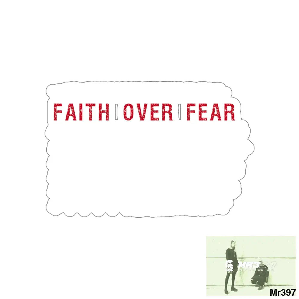 USA Faith over Fear Kiss-Cut Stickers 6’’ × 6’’ / White Paper products