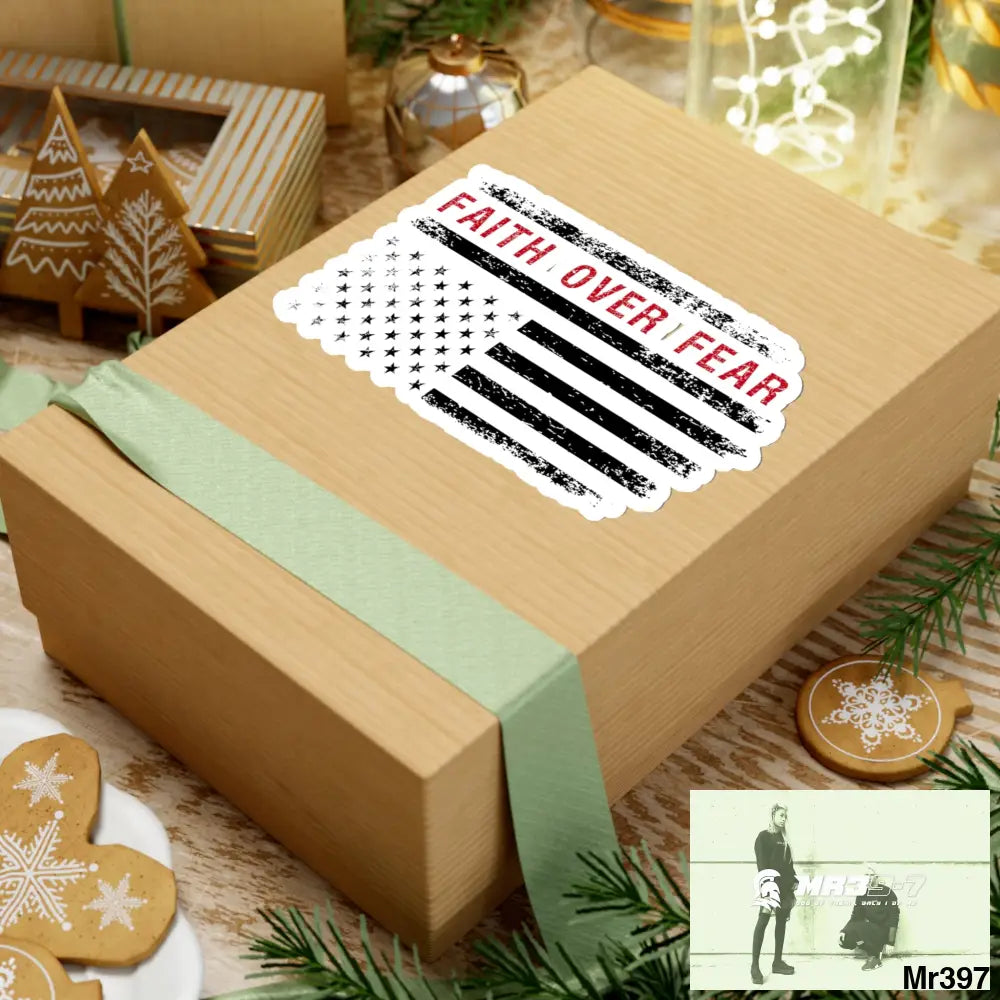 USA Faith over Fear Kiss-Cut Stickers Paper products