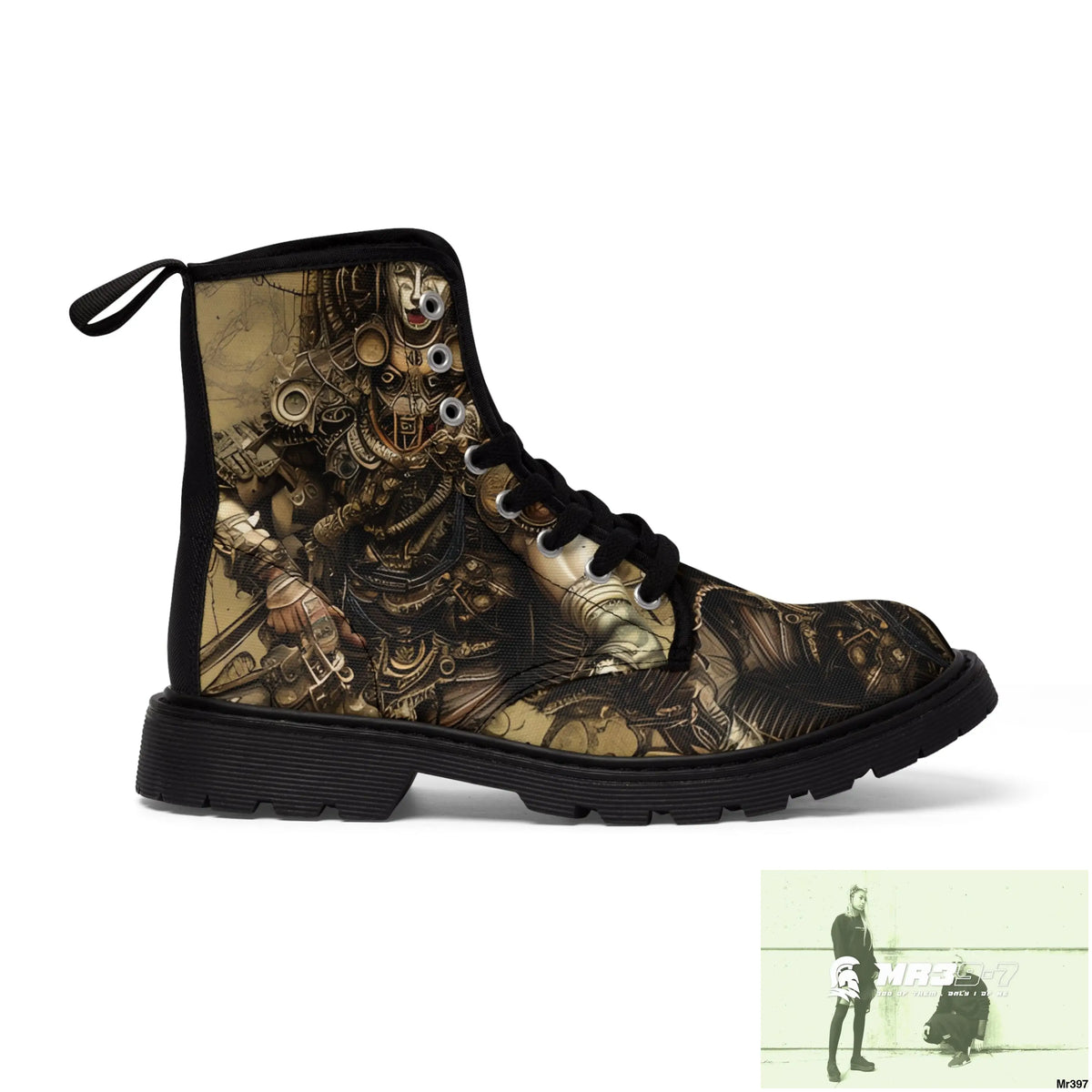 VISHNU AND SHIVA THE ULTIMATE SAMURAI Mens Canvas Boots Shoes