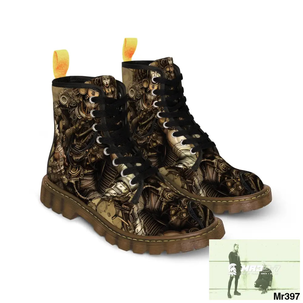 VISHNU AND SHIVA THE ULTIMATE SAMURAI Mens Canvas Boots Shoes